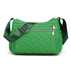 Women's Water-Resistant Multi-Pocket Crossbody Bag - Green