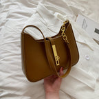 Women's Vegan Leather Shoulder Bag with Chain Strap – Allia - Beverfield