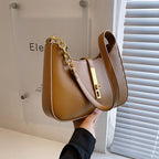 Women's Vegan Leather Shoulder Bag with Chain Strap – Allia - Beverfield