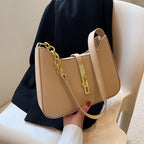 Women's Vegan Leather Shoulder Bag with Chain Strap – Allia - Beverfield