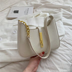 Women's Vegan Leather Shoulder Bag with Chain Strap – Allia - Beverfield