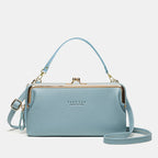 Women's Small Phone Crossbody Bag with Multiple Pockets - Light Blue