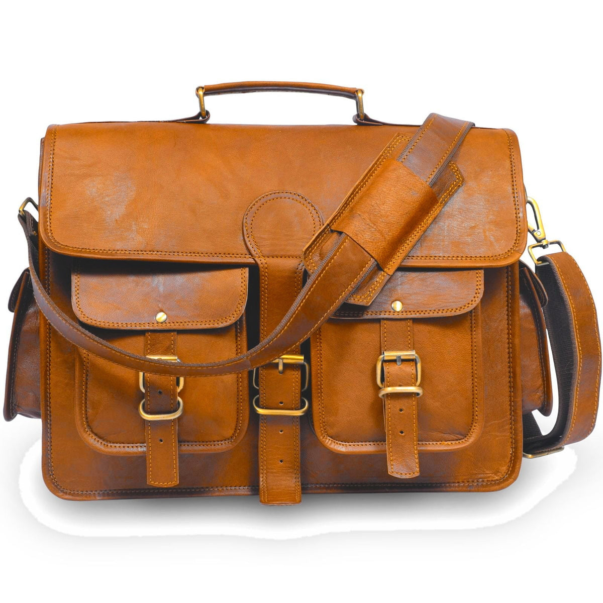 Full-Grain Leather Laptop Messenger Bag – 16 & 18 Inch - Beverfield