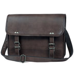 Full-Grain Leather Laptop Satchel with Single Buckle – 14 to 17 Inch - Beverfield