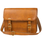 Full-Grain Leather Laptop Satchel with Single Buckle – 14 to 17 Inch - Beverfield