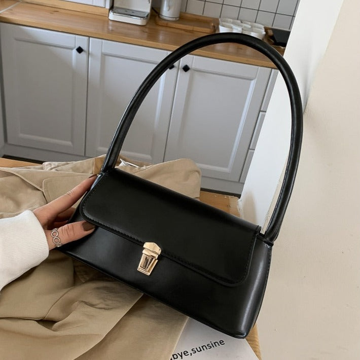 Women's Vintage Vegan Leather Shoulder Handbag – Lunelle - Beverfield