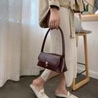 Women's Vintage Vegan Leather Shoulder Handbag – Lunelle - Beverfield