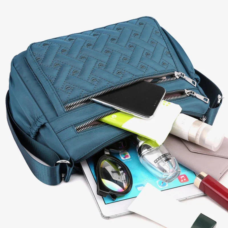 Women's Water-Resistant Multi-Pocket Crossbody Bag