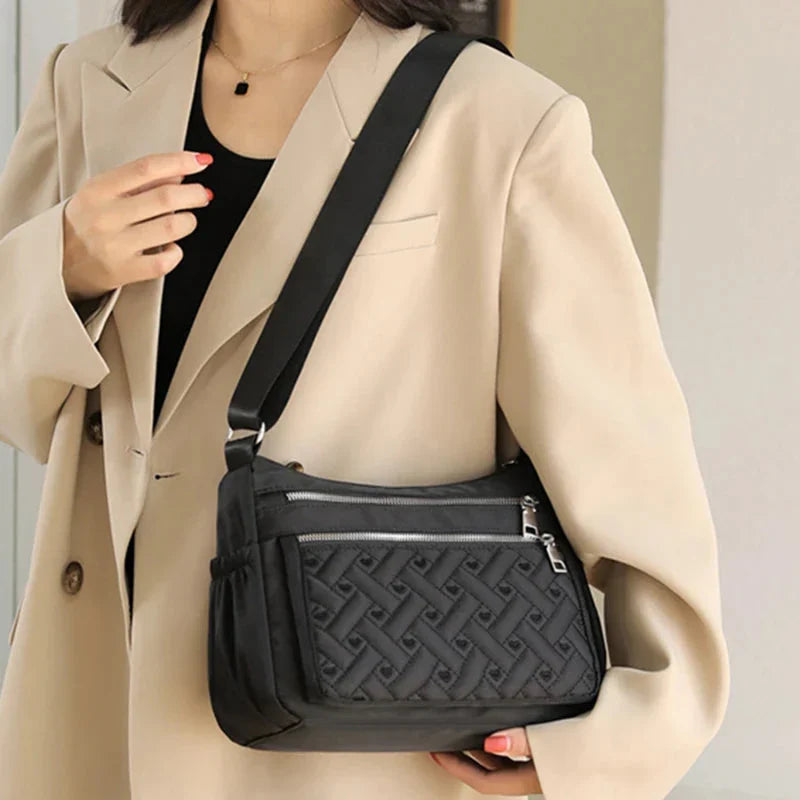Women's Water-Resistant Multi-Pocket Crossbody Bag