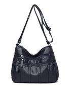 Women's Faux Leather Multi-Pocket Crossbody Bag