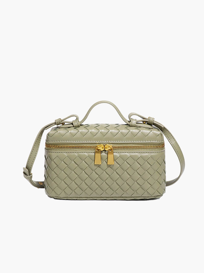 Women's Woven Evening Handbag with Gold-Tone Hardware - Beverfield