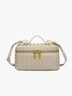 Women's Woven Evening Handbag with Gold-Tone Hardware - Beverfield