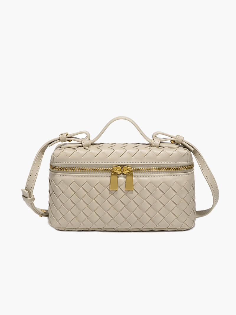 Women's Woven Evening Handbag with Gold-Tone Hardware - Beverfield