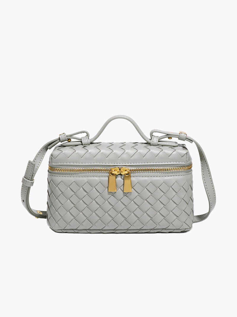 Women's Woven Evening Handbag with Gold-Tone Hardware - Beverfield