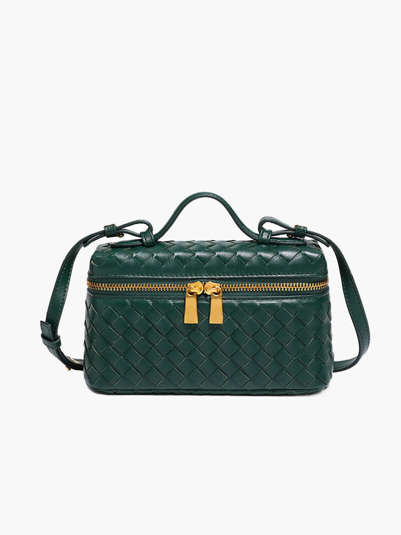 Women's Woven Evening Handbag with Gold-Tone Hardware - Beverfield