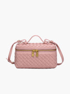 Women's Woven Evening Handbag with Gold-Tone Hardware - Beverfield