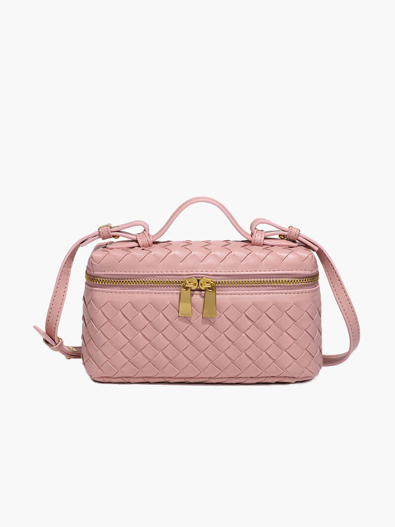 Women's Woven Evening Handbag with Gold-Tone Hardware - Beverfield