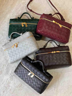 Women's Woven Evening Handbag with Gold-Tone Hardware - Beverfield
