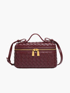 Women's Woven Evening Handbag with Gold-Tone Hardware - Beverfield