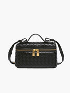 Women's Woven Evening Handbag with Gold-Tone Hardware
