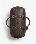 Chocolate Brown Full-Grain Leather Duffle Bag – 30L - Beverfield