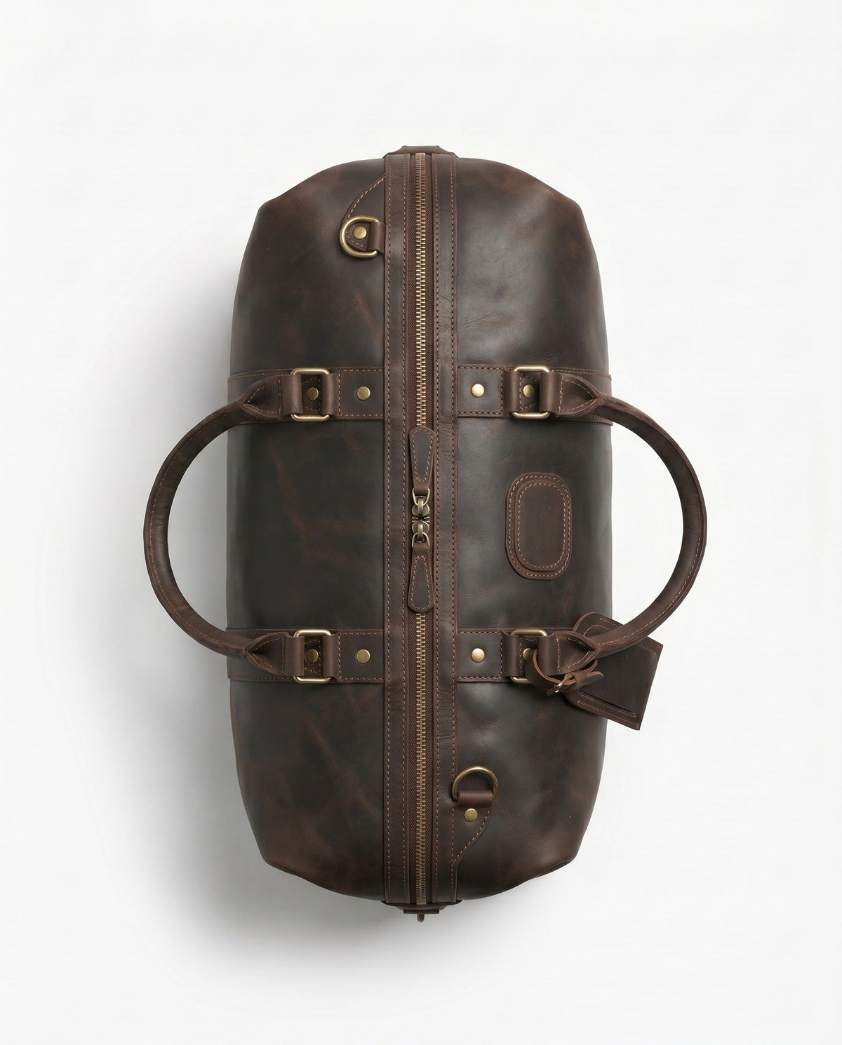 Chocolate Brown Full-Grain Leather Duffle Bag – 30L - Beverfield