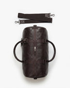 Espresso Pebbled Leather Weekender Duffle Bag – 26L - Beverfield
