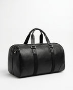 Black Vegan Leather Gym Duffle Bag – 22L - Beverfield