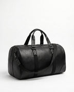 Black Vegan Leather Gym Duffle Bag – 22L - Beverfield
