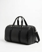 Black Vegan Leather Gym Duffle Bag – 22L - Beverfield