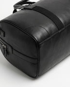 Black Vegan Leather Gym Duffle Bag – 22L - Beverfield
