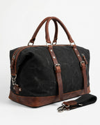 Black Waxed Canvas Weekender Duffle Bag – 36L - Beverfield
