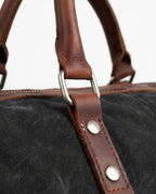 Black Waxed Canvas Weekender Duffle Bag – 36L - Beverfield