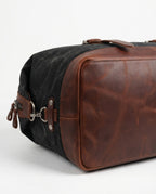 Black Waxed Canvas Weekender Duffle Bag – 36L - Beverfield