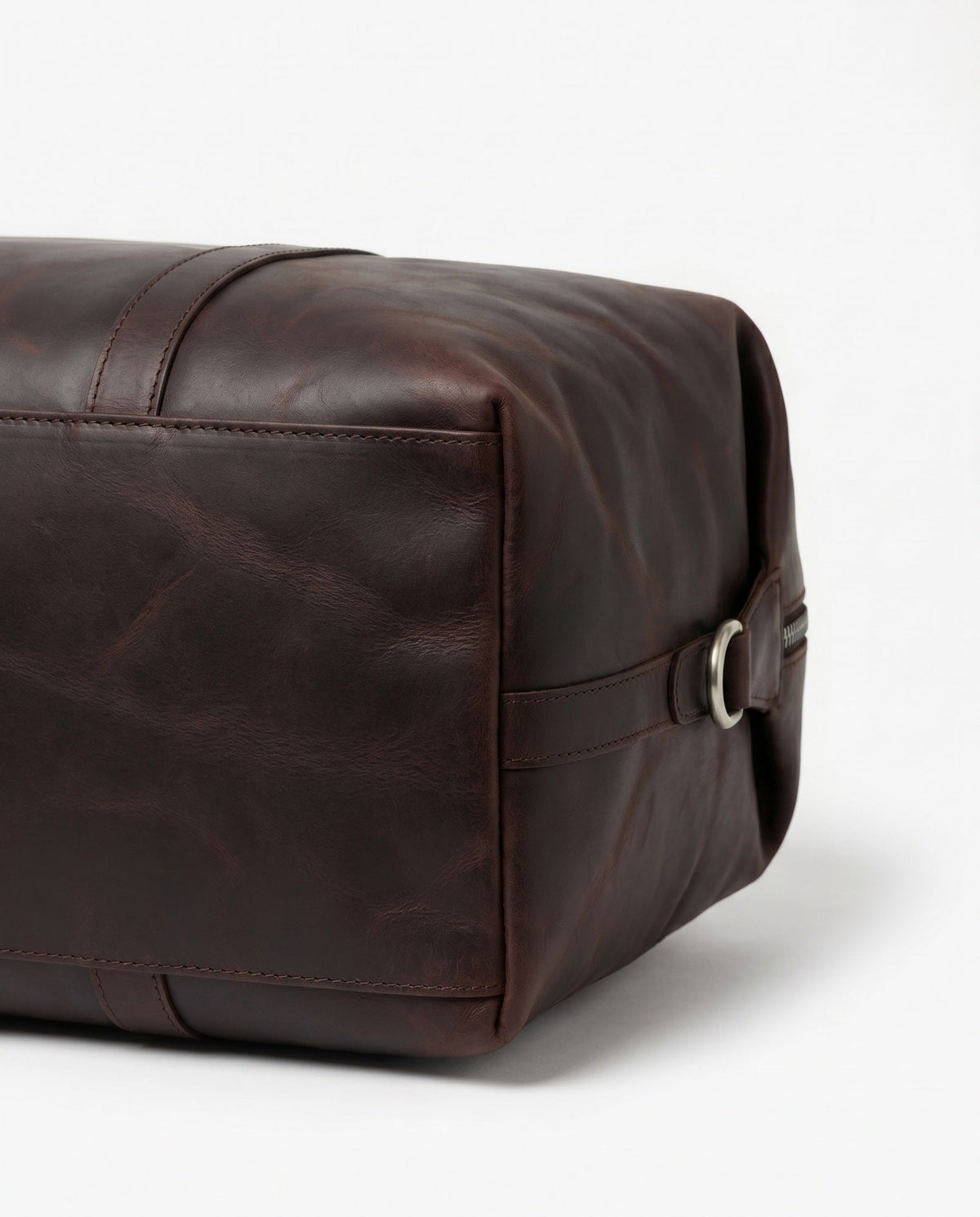 Dark Brown Full-Grain Leather Weekender Duffle Bag – 27L - Beverfield