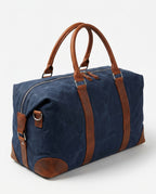Navy Waxed Canvas Duffle Bag with Shoe Compartment – 30L - Beverfield