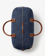 Navy Waxed Canvas Duffle Bag with Shoe Compartment – 30L - Beverfield