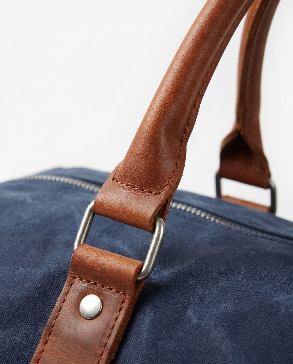 Navy Waxed Canvas Duffle Bag with Shoe Compartment – 30L - Beverfield